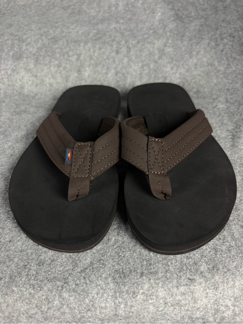 Rainbow Sandals Kids Brown Leather Flip Flops Size 13-1
